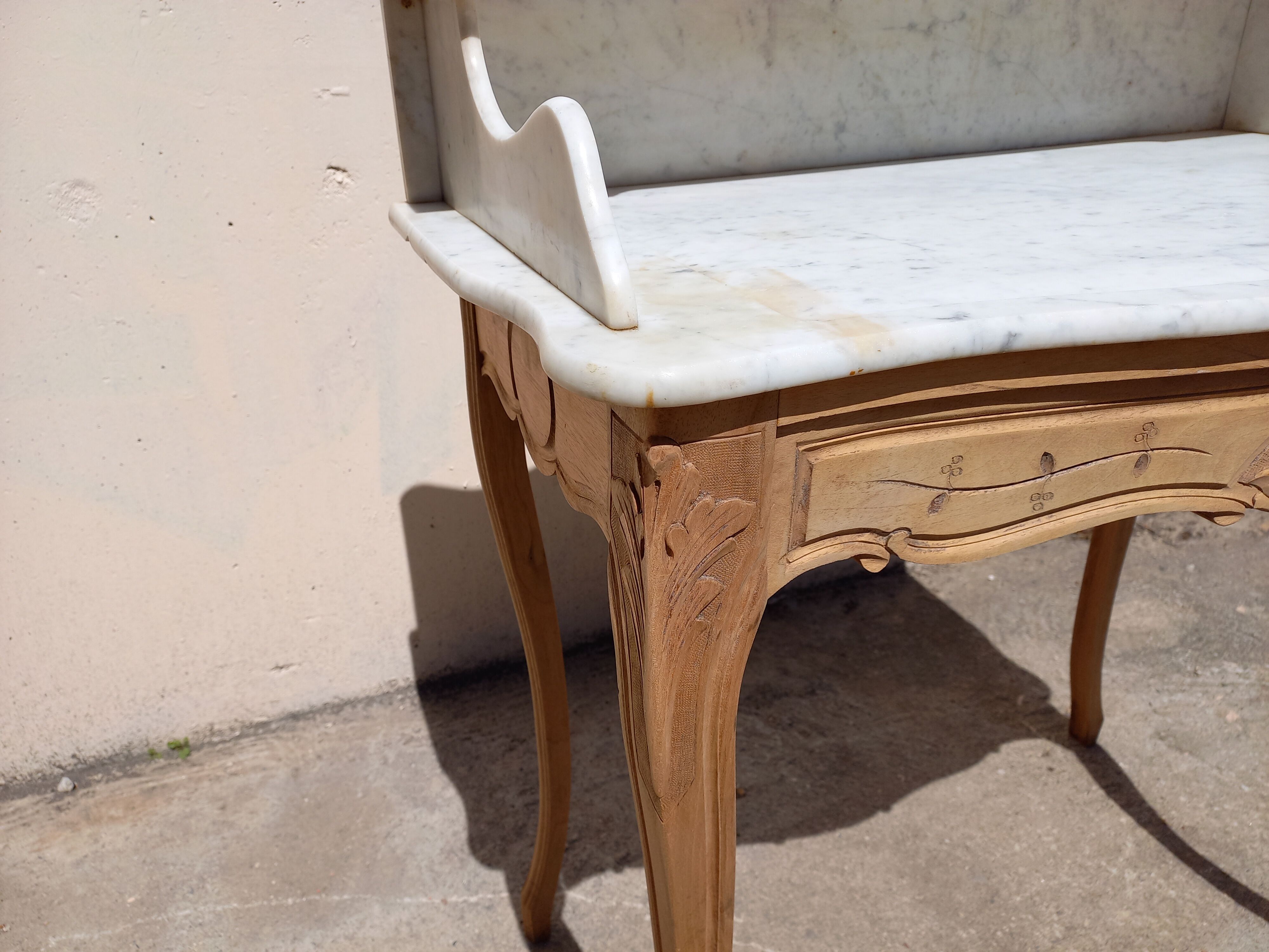 Toilet table, marble top