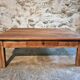 Table basse ancienne française en noyer avec tiroir – XIXe siècle, vers 1850