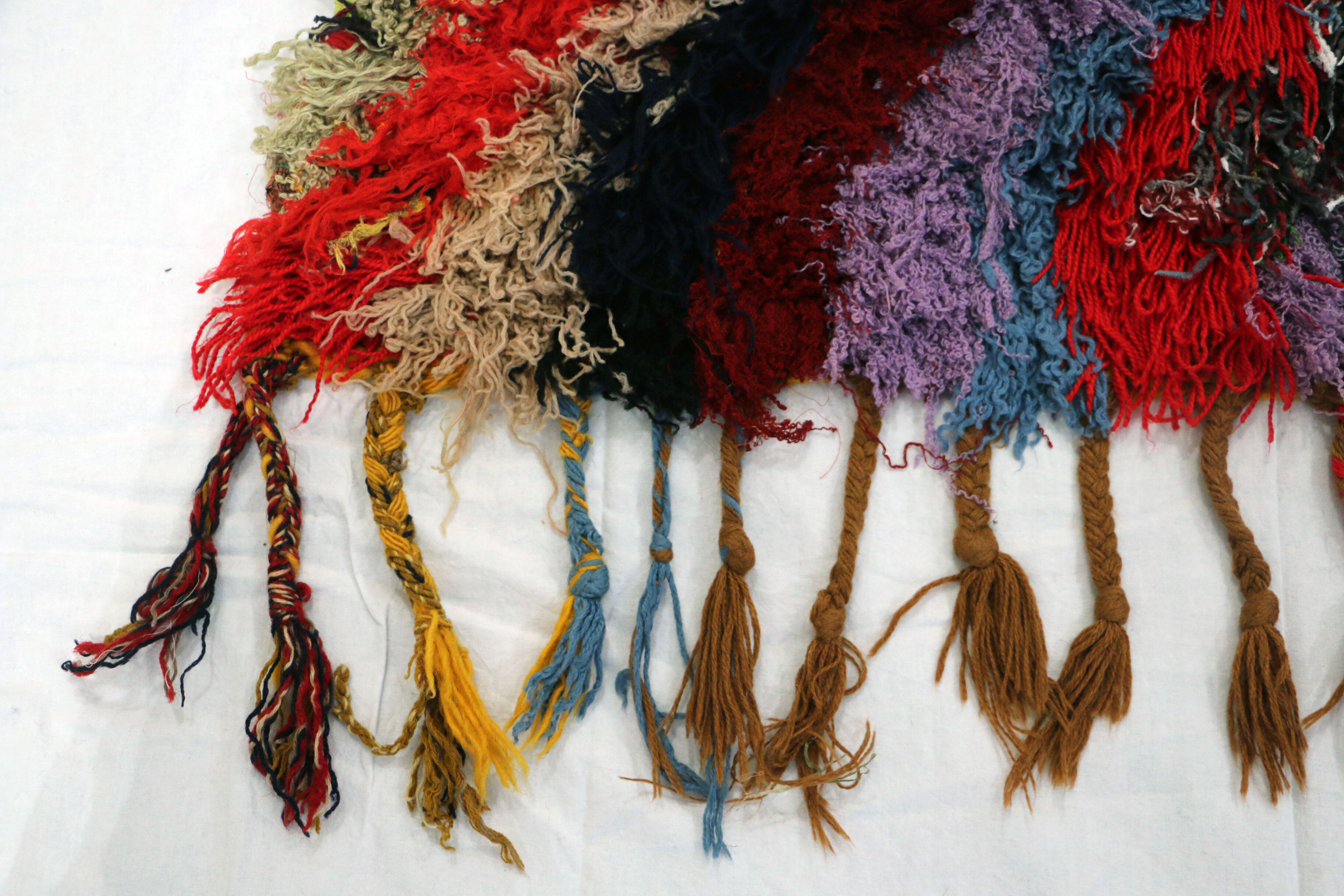 Rug in knots runner corridor Boucharouit - 90x230cm