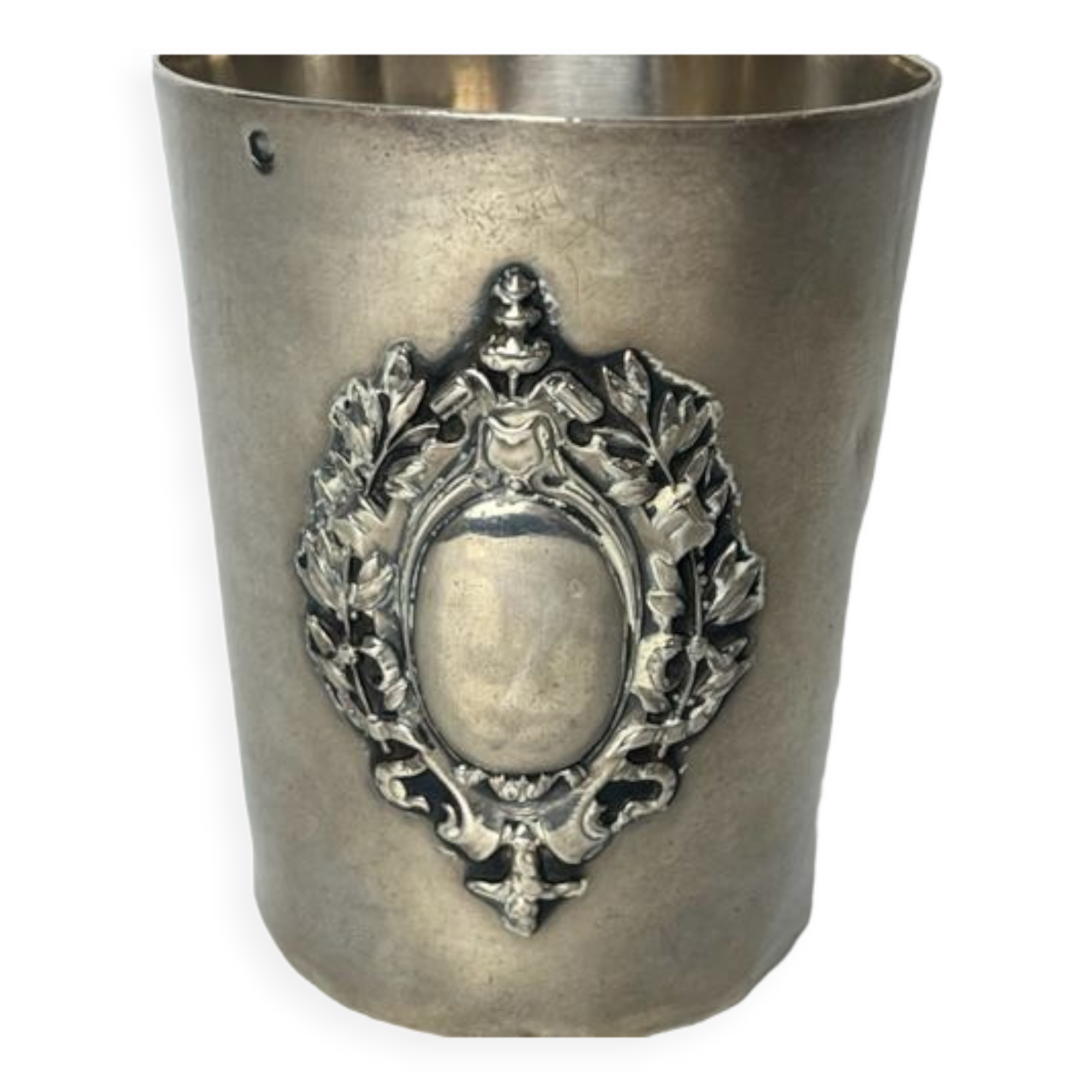 Silver timpani hallmark Minerva late nineteenth