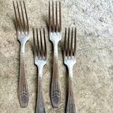 4 silver-plated forks