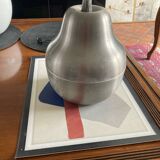 Brushed aluminum pear-shaped ice bucket