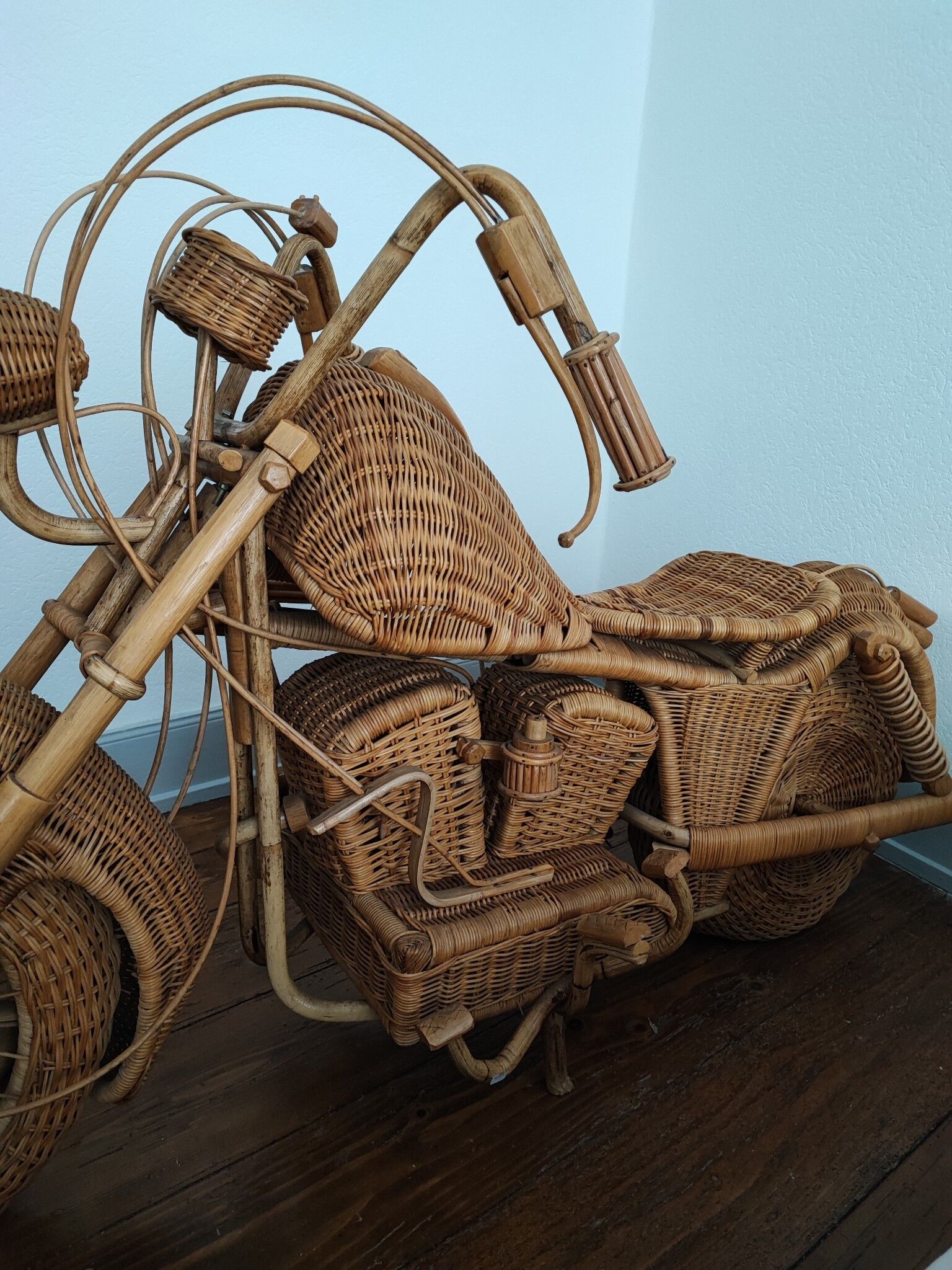 Rattan motorcycle Harley Davidson rattan