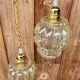 Lot de 2 suspensions baladeuse vintage.