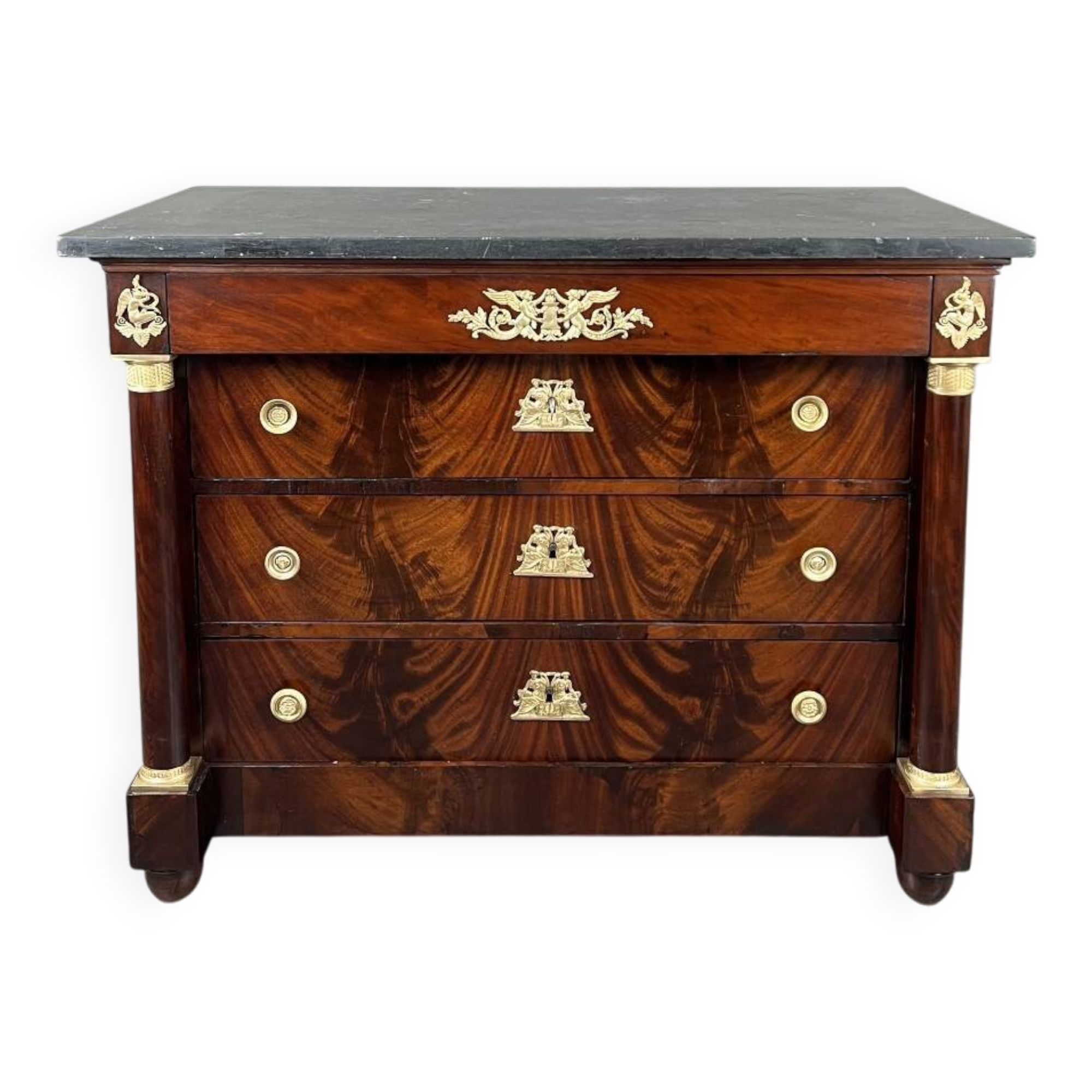 Commode Empire en acajou, XIXe siècle