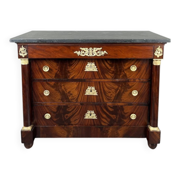 Commode Empire en acajou, XIXe siècle