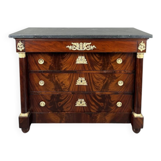 Empire mahogany commode, 19th century