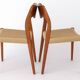 4 Niels Otto Moller Chairs, Model 71, Teak, 1950s, Danish