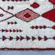 Tapis en laine rouge et blanc 250cmx150cm