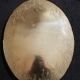 Oval mirror margin velvet flocking red vintage