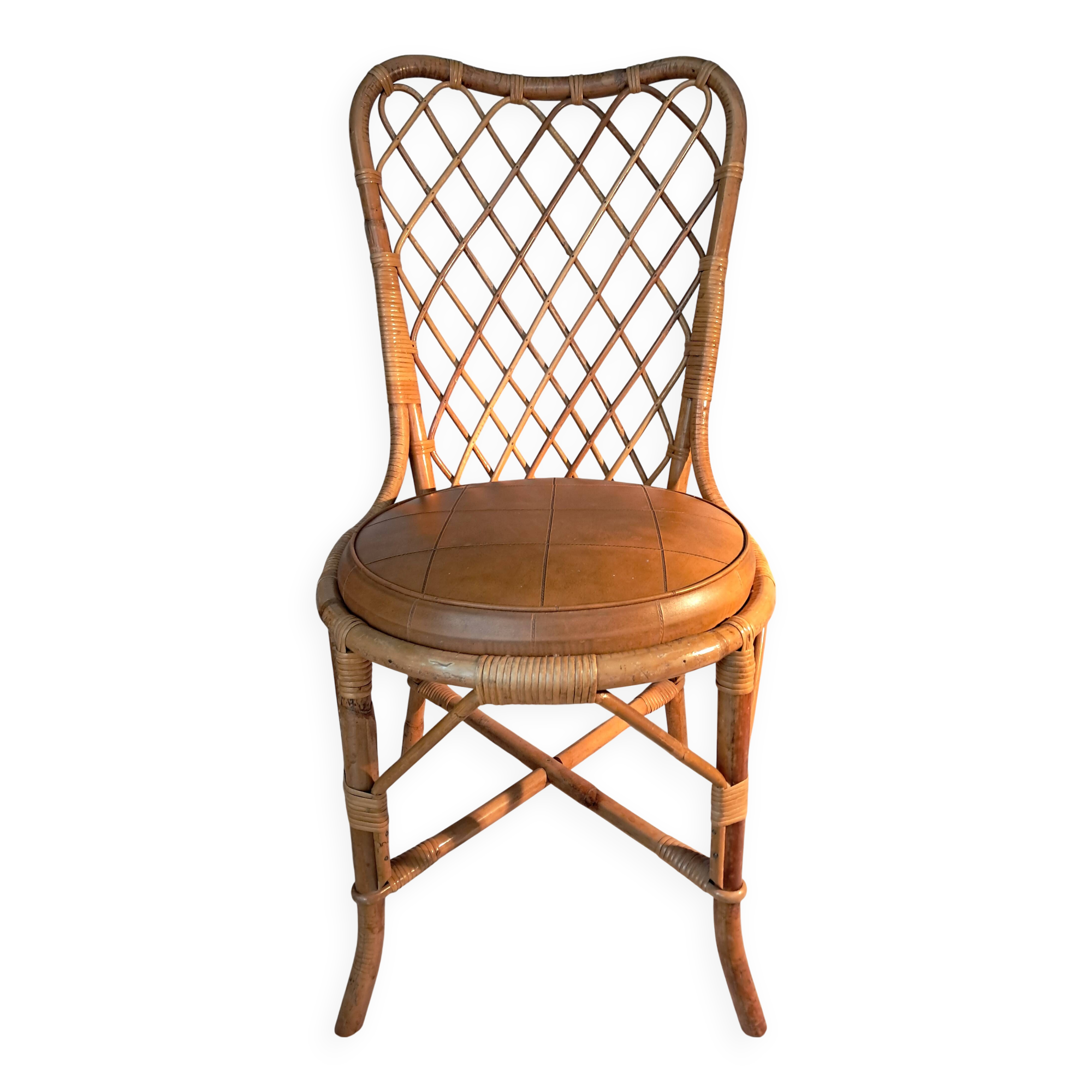 Rattan and bamboo chair 1950/1960.