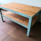Table basse vintage, déco loft ou industrielle, bois et métal