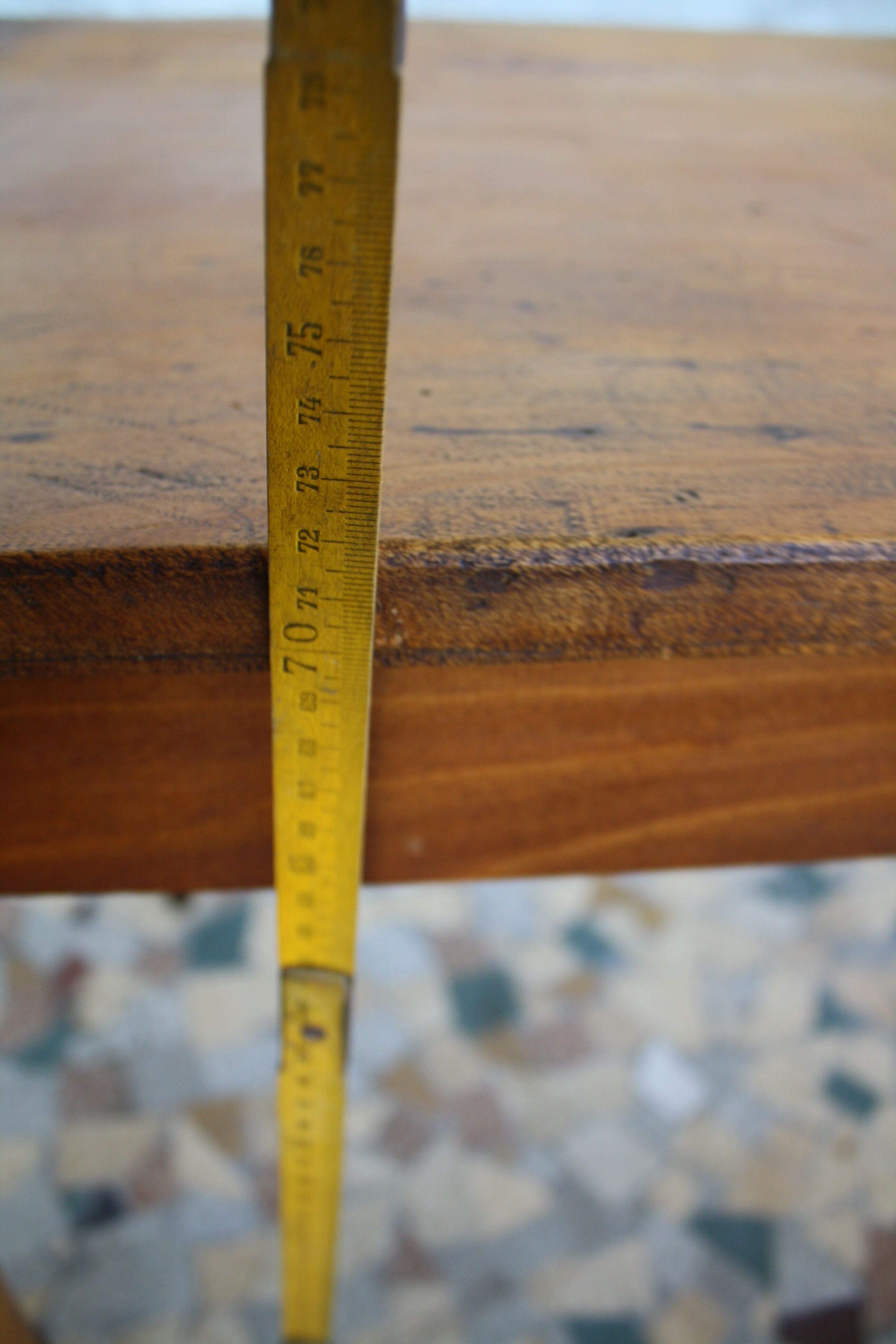 Pitch pine desk false bamboo Napoleon III