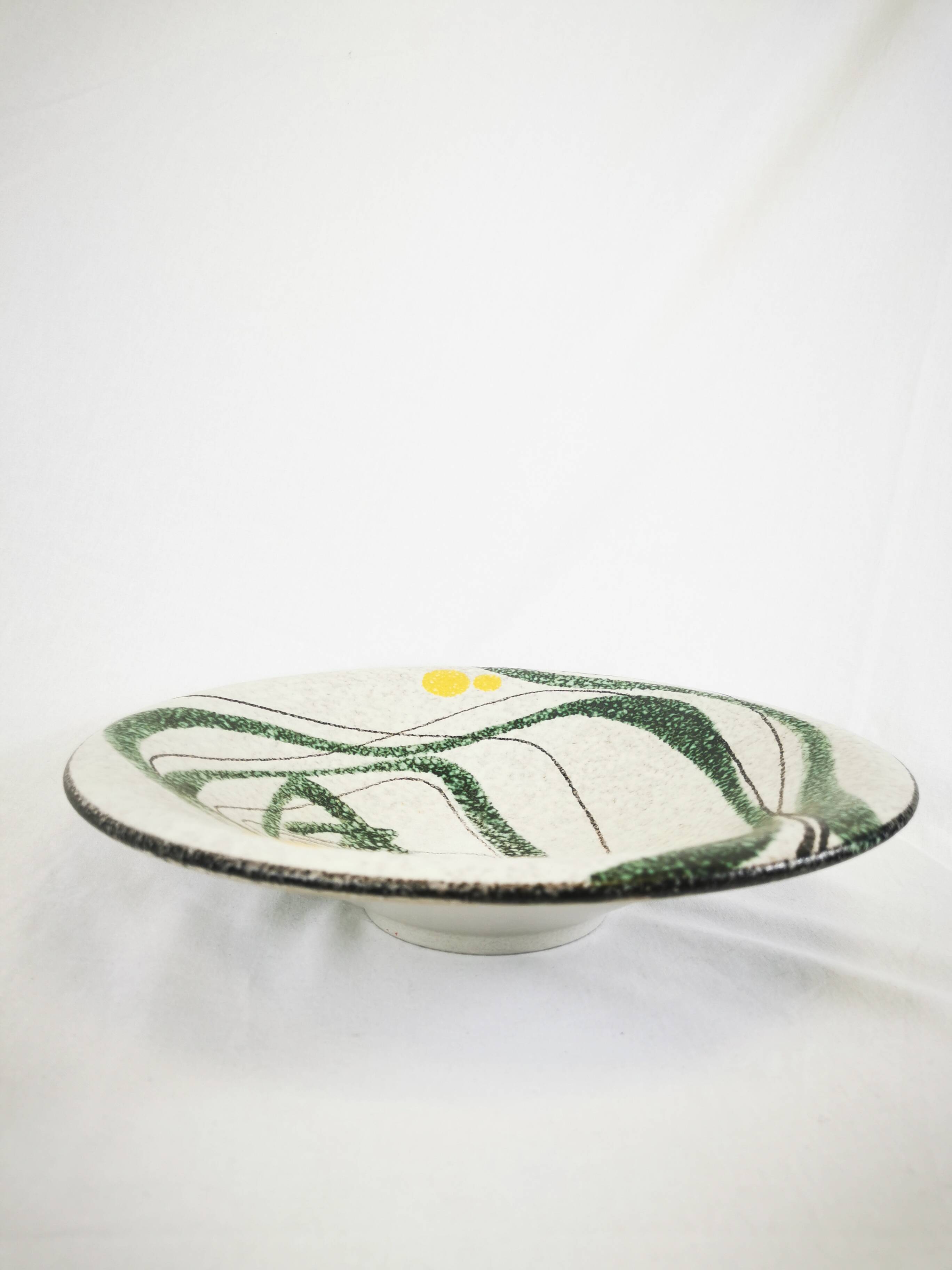 Decorative ceramic bowl/dish signed ruscha