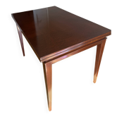 Folding bridge table in solid mahogany – 1950s – professionally restored