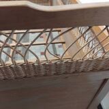 Vintage Rattan Baby Bed