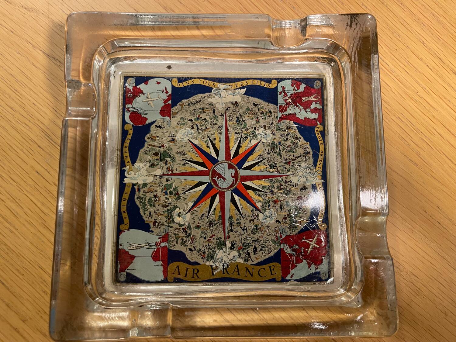 Ashtray or large vintage Air France pocket