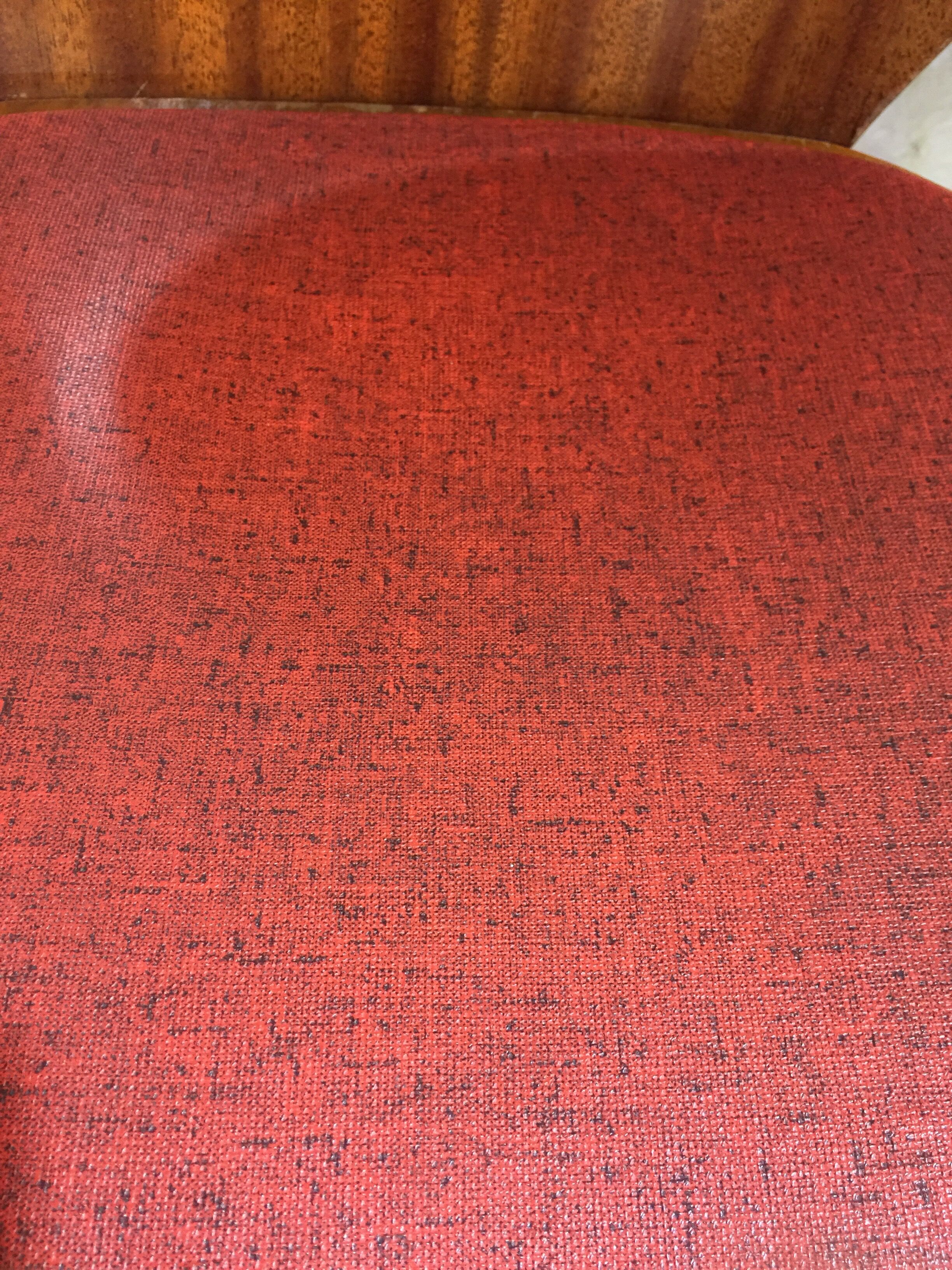 Lot of 4 chairs 1960s skai red compass feet
