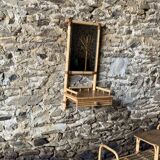 Wall mirror - 1 rattan drawer
