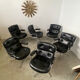 6 fauteuils en cuir Lobby Chair design Ray et Charles Eames, Hermann Miller
