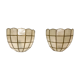 Paire d'appliques nacre coquillage