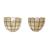 Pair of mother-of-pearl shell sconces