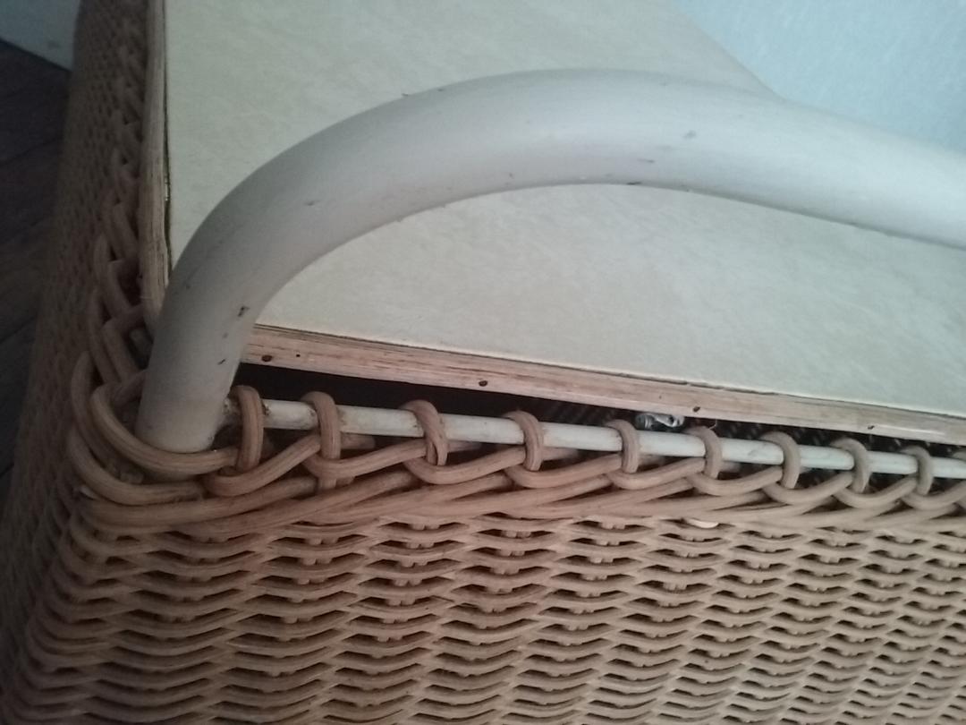 Vintage wicker toy box