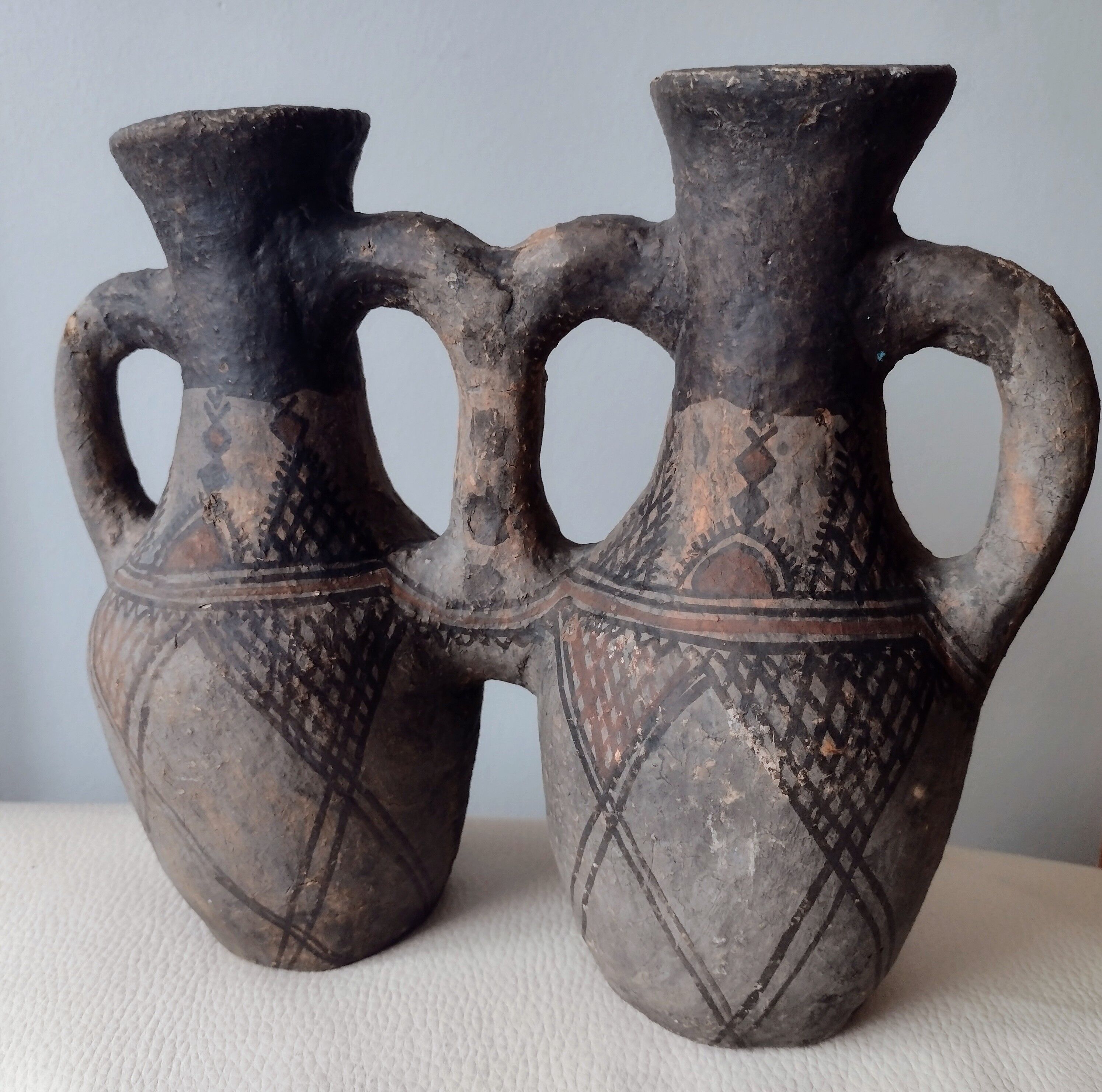 Antique berber double vessel