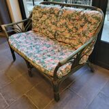 Rattan bench canapé
