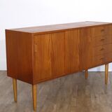 Vintage Scandinavian teak sideboard 120cm