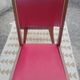 Set 7 chaises et 2 fauteuils bridge vintage chêne+simili