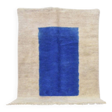 Traditional handwoven pure wool beni ourain rug, size 1.5/3.5 m.