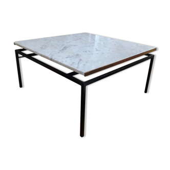 1950s coffee table in marble and metal