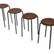 Set of 4 Vintage stools - work stool - Eromes Marko - 60s minimalist design