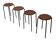 Set of 4 Vintage stools - work stool - Eromes Marko - 60s minimalist design