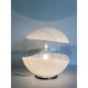 Lampe de table contemporaine en verre de Murano blanc de Murano dans le style des années 70