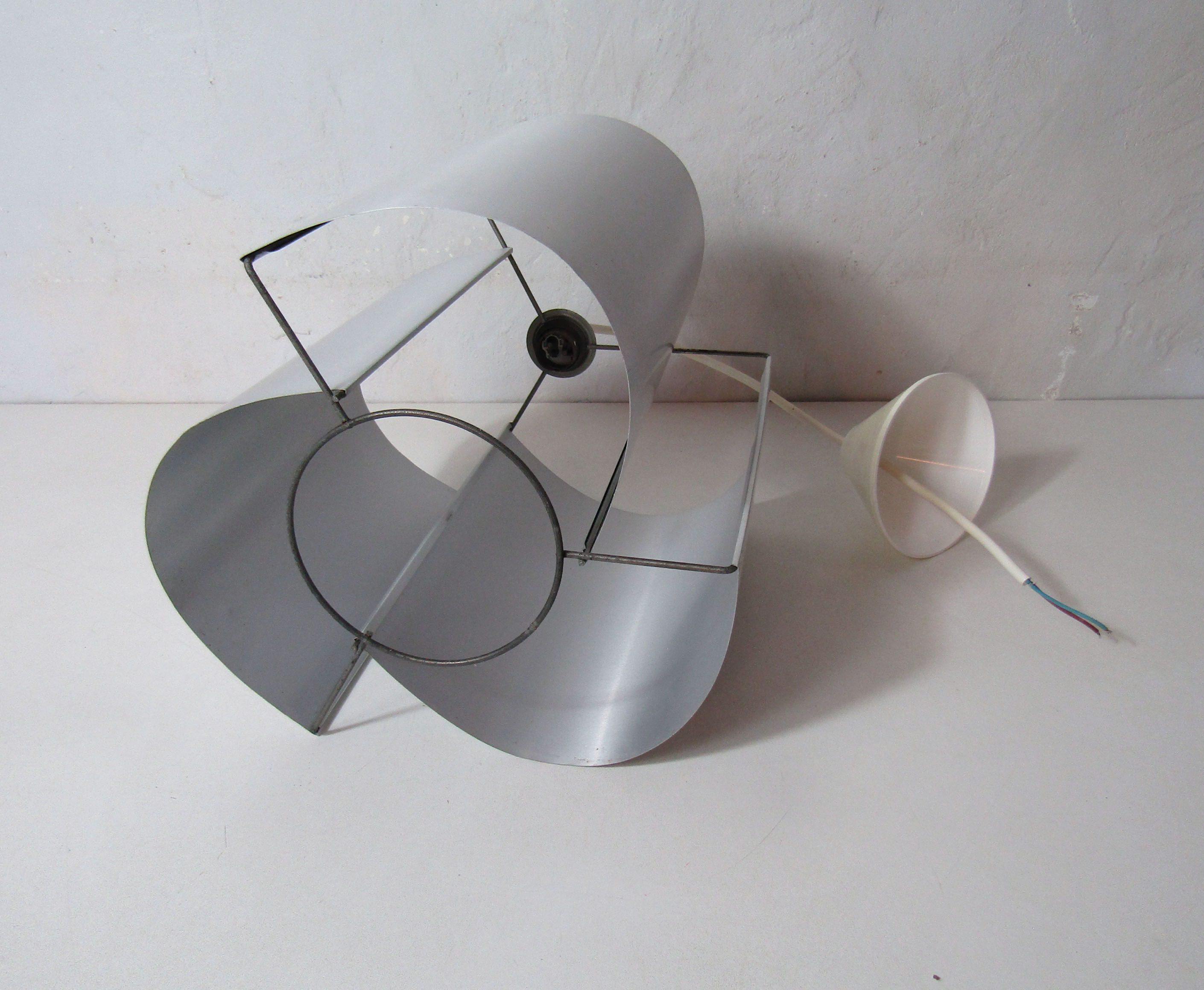 Max Sauze design brushed aluminum hanging lamp