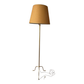 Lampadaire laiton doré — Style décoration française, circa 1950-1970
