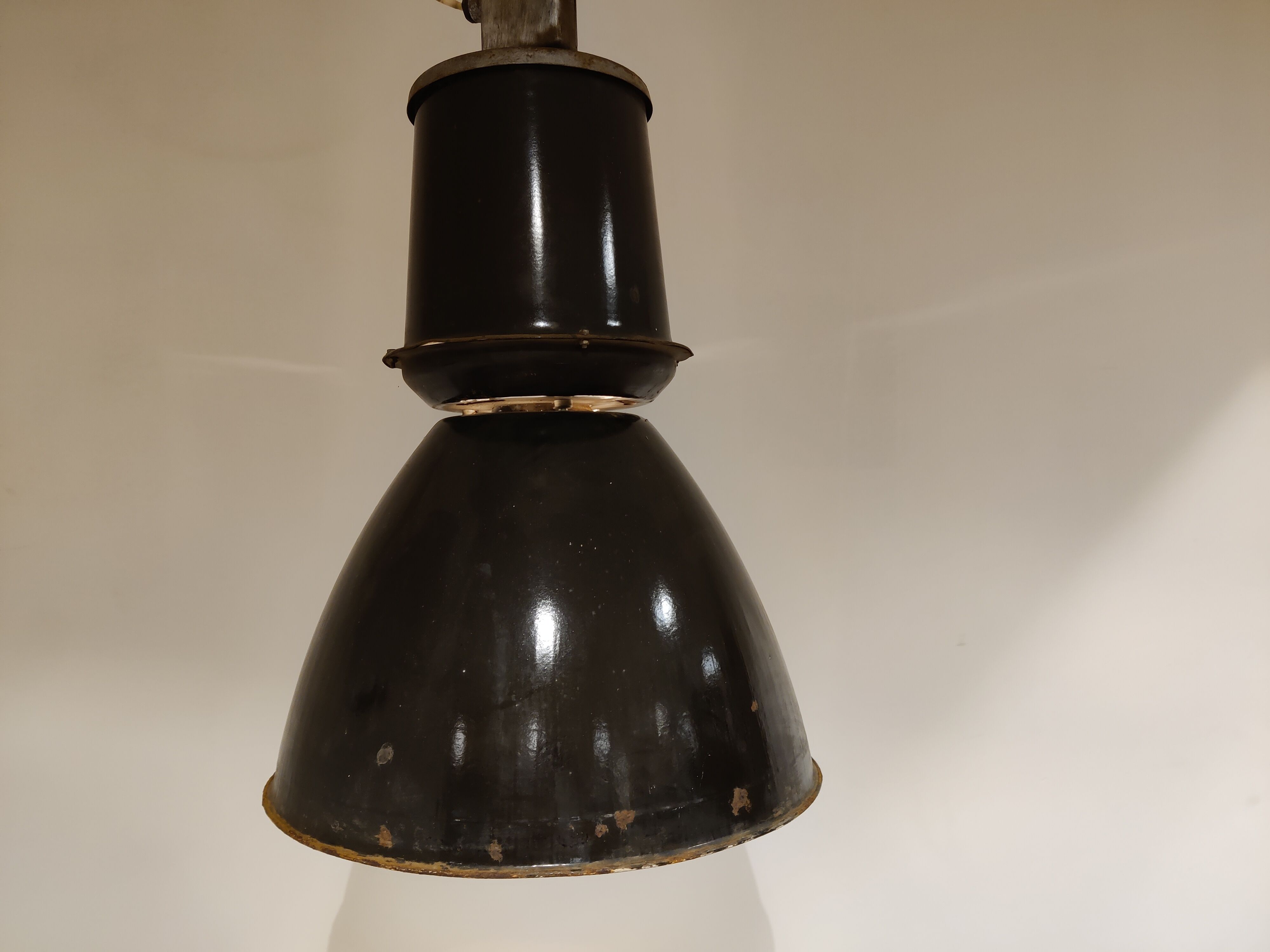 Industrial enamel lamps, 1950s