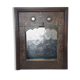 19th century wooden trumeau mirror with floral decoration