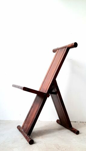 Chaise d'appoint pliable en bois massif