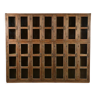 Glass cabinet with 35 lockers