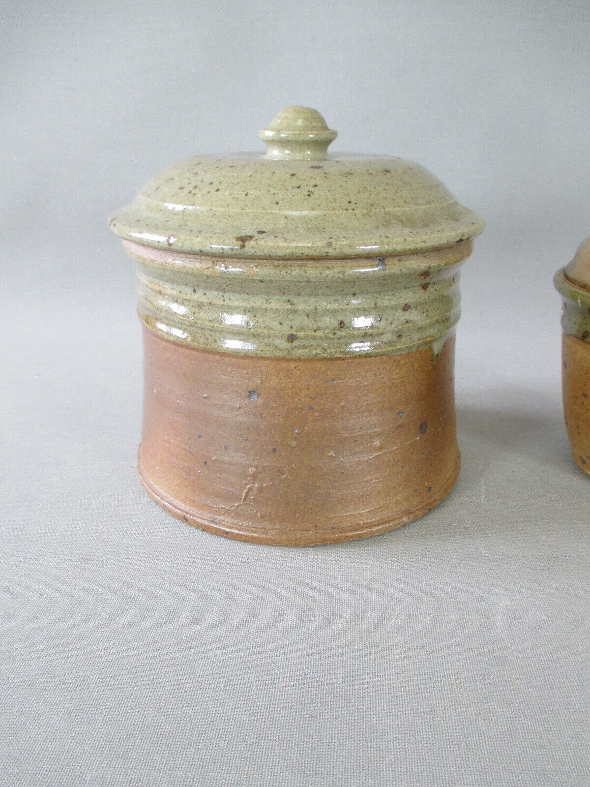 Pierre Digan 2 ceramic cutlery pots la Borne