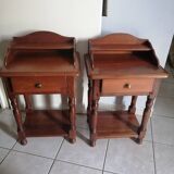 Pair of cherry wood bedside tables