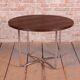 Bauhaus Round Coffee Table in Beech and Wenge, Czech, 1930s