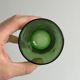 Set of 8 green water glasses, translucent thick glass