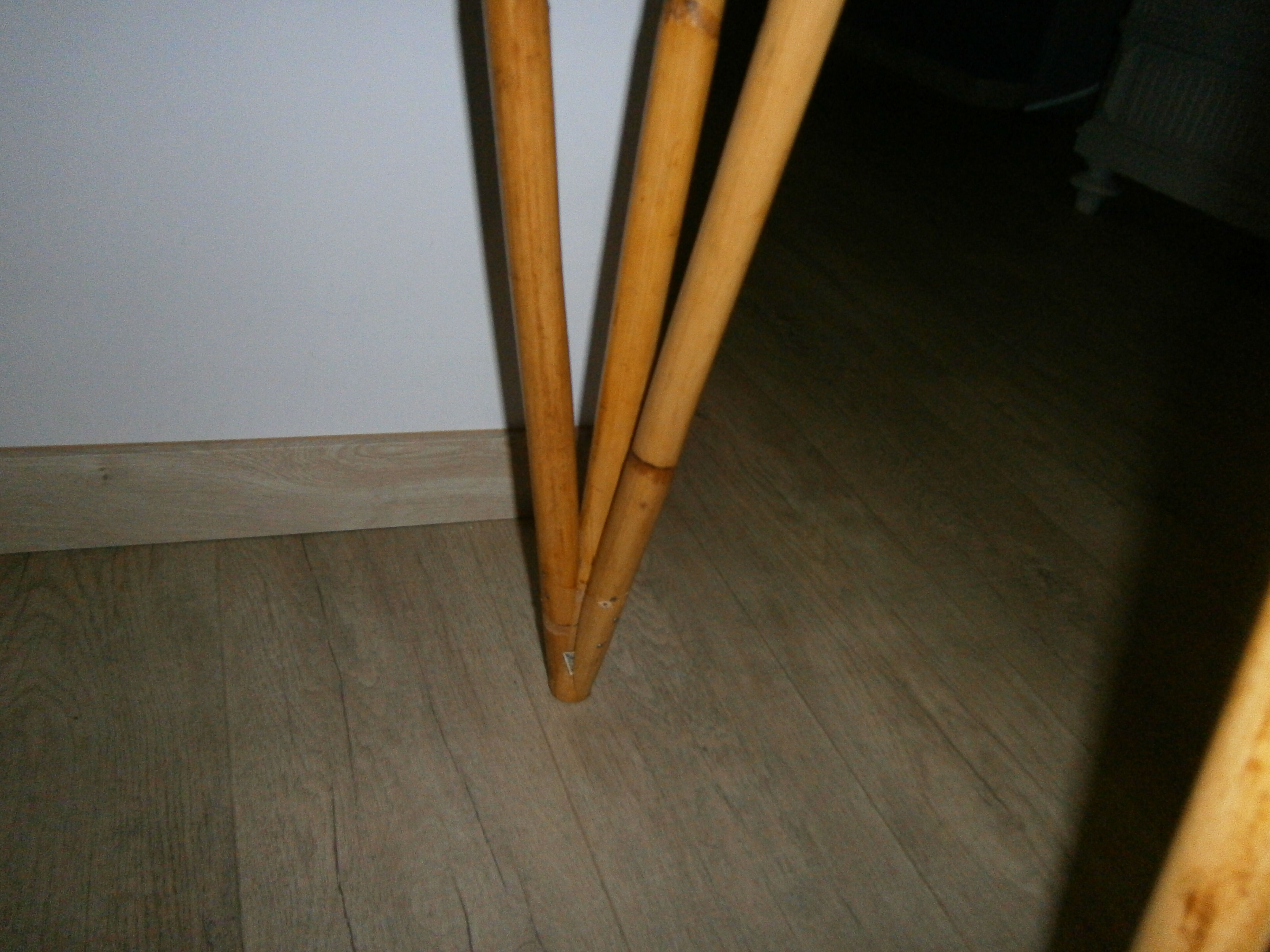 Rattan and wood desk