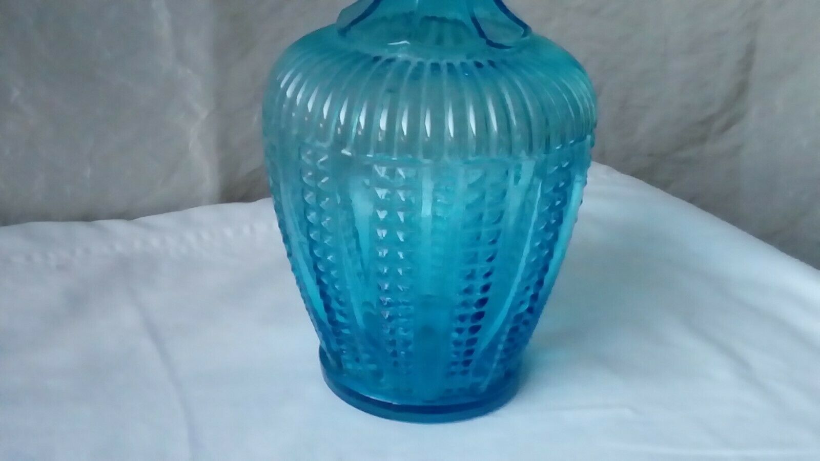 Blue glass decanter