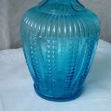 Blue glass decanter