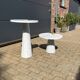 2x Eros Side table Angelo Mangiarotti Carrara marmer Nieuwstaat!